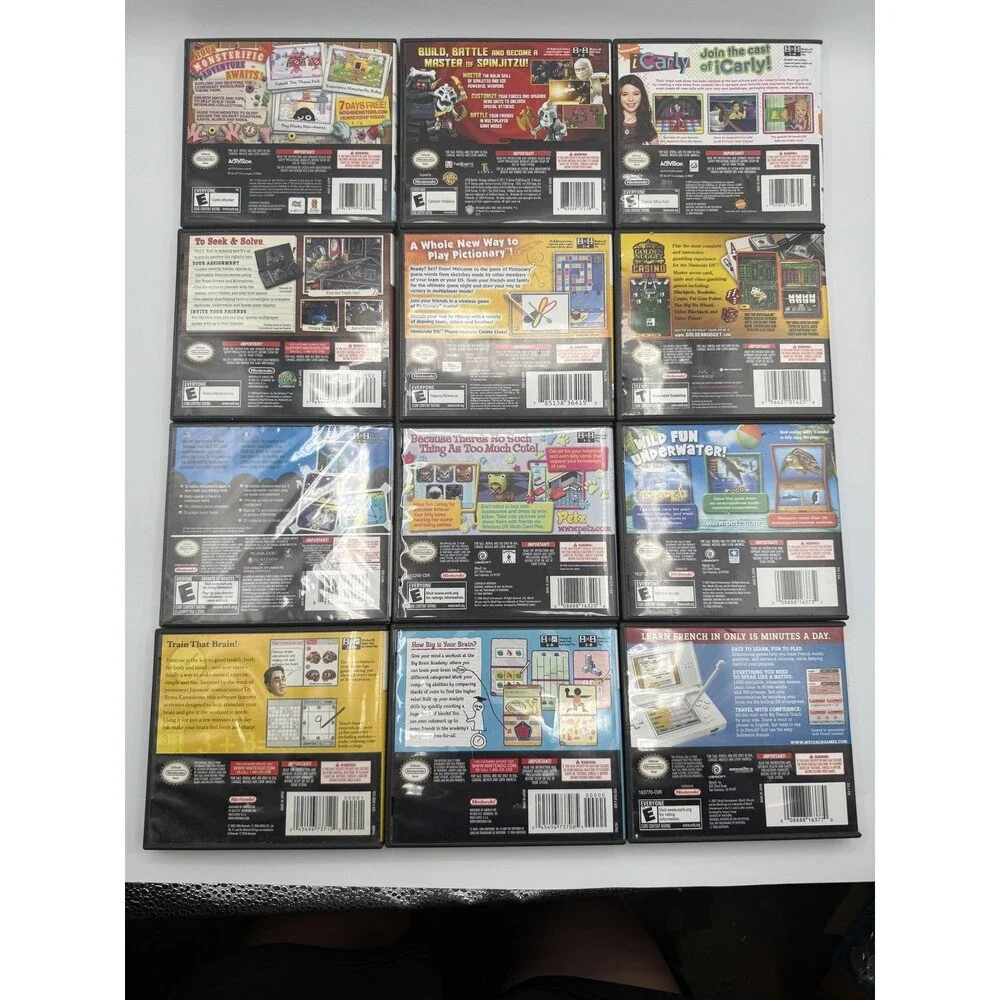 Nintendo DS 12 Game lot CIB Complete w Manuals LEGO Ninjago iCarly Moshi Petz
